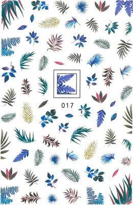 Image de Stickers pour ongles Feuilles fines autocollantes No. 017