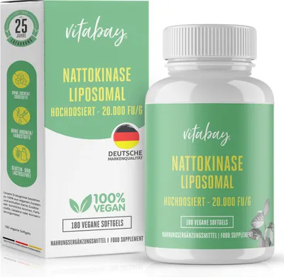 Produktbild von Nattokinase Hochdosiert 20.000 Fu/g Weichkapseln 180 St