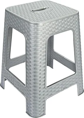 Produktbild von Hega Hogar Sitz-/Stufenhocker - silbergrau - Kunststoff - 37x45cm