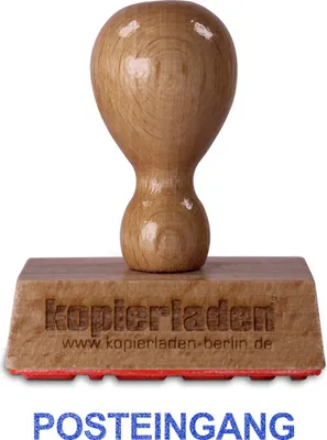 Produktbild von Holzstempel POSTEINGANG, 50 x 10 mm, hochwertiger Holzstempel aus Buchenholz Lagertext „POSTEINGANG“ – ideal für Büro und privat
