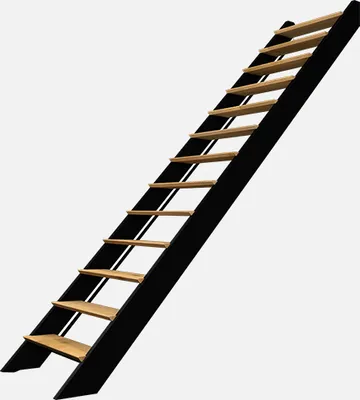 Produktbild von SPECTRA - Raumspartreppe gerade mit eingebauten LEDs, schwarz