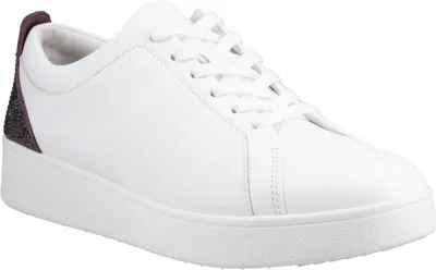 Produktbild von FitFlop - Damen Sneaker "Rally", Kristall, Leder FS11683 (37 EU) (Weiß/Mauve/Weinrot)