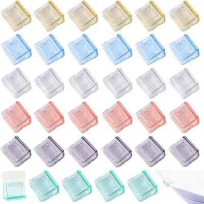 Produktbild von Dokumentenclips transparent, 90 Stück, 6 Farben, wiederverwendbar, Bürobedarf