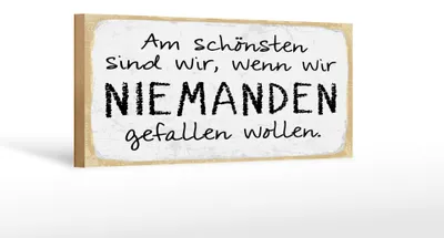 Produktbild von Holzschild Am schönsten sind wir wenn wir, 27x10 cm, Holzschilder Spruch Glück Weisheit