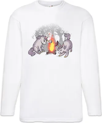 Produktbild von Urban Backwoods Campicorns I, Langarm T-Shirt, Farbe: Weiß, Größe: 4XL