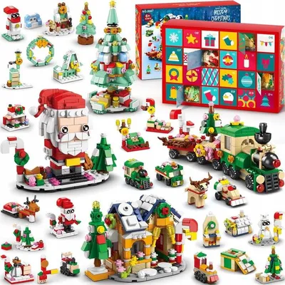 Produktbild von 24-Tägiger Adventskalender Weihnachtsbausteine Spielzeug Für Kinder Geschenk