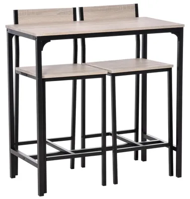 Obrázok produktu pre HOMdotCOM HOMdotCOM barový stôl s 2 barovými stoličkami