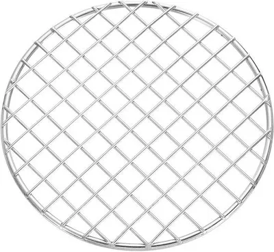 Produktbild von Rund Grillrost - Durchmesser 6,5 Zoll Edelstahl für Ofen und Grill - silberfarben mit Kreuzdraht