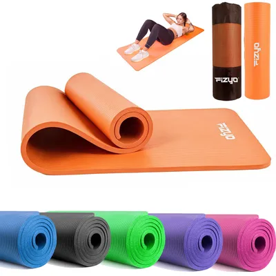 Image de Tapis de sport pour yoga et fitness - 183 x 61 cm - Antidérapant - Avec sangle de transport