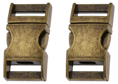 Metall-Seitenschnellverschlüsse 16,2 mm, 2 Stück, Zink, Messing