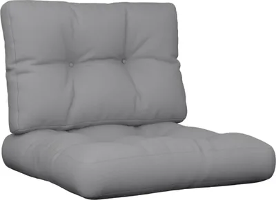 Image de Coussins de palette lot de 2 gris tissu