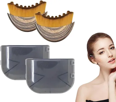 Produktbild von Gesichtsbürste, natürliche weiche Borsten, für Gesichtspflege, ergonomischer Massager