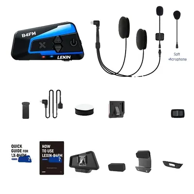Obrázek produktu pro Interkom Bluetooth pro motocykly, bezdrátová komunikace BT 50, sdílení hudby, individuální balení 1 kus
