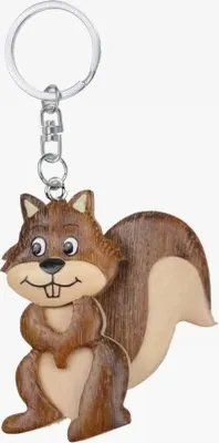 Produktbild von Schlüsselanhänger aus Holz - Eichhörnchen