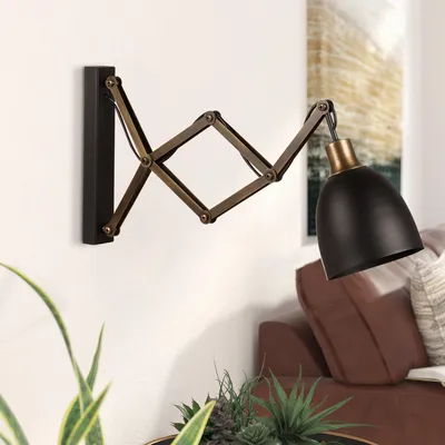 Produktbild von Opviq, Sivani - MR - 725, Wandleuchten, Schwarz, Metall, 15 x 35 - 62 x 30 cm