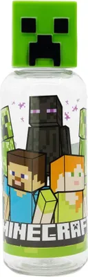 Produktbild von Minecraft Creeper Trinkflasche mit 3D Deckel