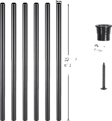 Obrázek produktu pro Schodišťové zábradlí, 101 kusů, kulatý trubkový design, 101 kusů 32 palců