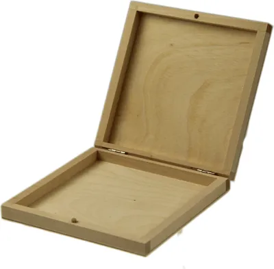 Produktbild von Aufbewahrungsbox aus Holz für CD oder DVD | Holz-Schachtel unbehandelt | Holzbox quadratisch | CD Holzbox