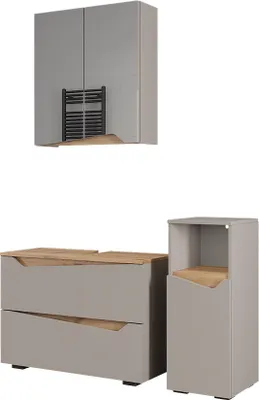 Produktbild von Badmöbel-Set Vicco Marelle Greige 3 Teile mit Midischrank, Model 57525