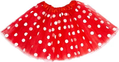 Produktbild von Oblique Unique Tutu Tütü Damen Rock rot weiß Gepunktet Kostüm Accessoire Fasching Karneval