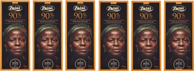Produktbild von 6x Zaini Tavoletta Cioccolato Fondente Extra Dunkler Schokoriegel Dunkle Schokolade 90% Kakao 75g