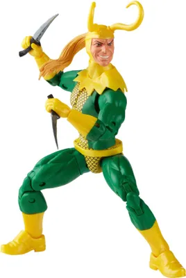 Produktbild von Hasbro F5883 Marvel Legends Loki Retro bewegliche Actionfigur Sammelfigur 15 cm