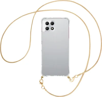 Produktbild von Handykette Backcover-Schutzhülle mit Band (Metall goldfarben) für T-Mobile REVVL 7 5G / T Phone 2 5G - goldfarbene Snake-Kette