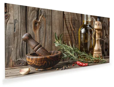 Produktbild von Glasbild 100x50cm in XXL für Wohnzimmer, Schlafzimmer Motiv Küchendekoration