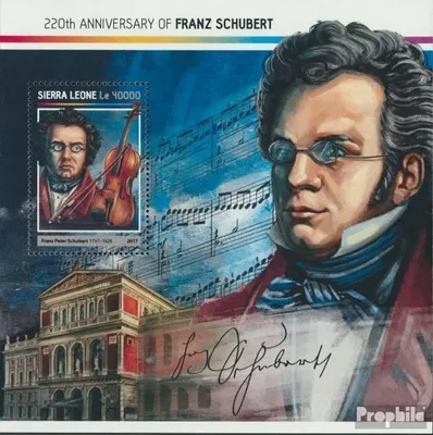 Produktbild von Briefmarken Sierra Leone 2017 Mi Block 1156 (kompl. Ausg.) postfrisch Franz Schubert