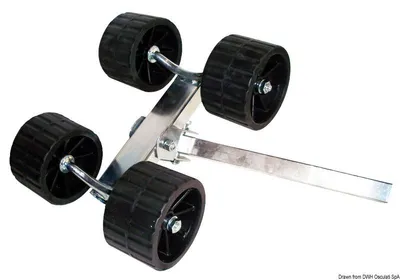 Zdjęcie produktu dla Kółko skrętne, 4 kółka uniesione o 40 mm, 1 szt