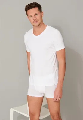 Produktbild von Schiesser Herren T-shirt V-Ausschnitt Gr. 4  weiss