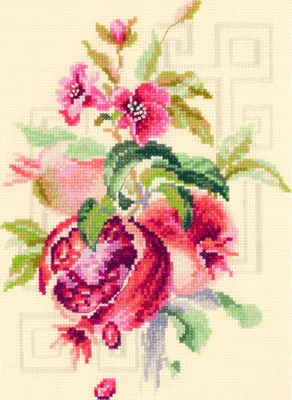 Produktbild von Magic Needle Zweigart Edition Kreuzstich Set "Granatapfel", Zählmuster, 18x25cm