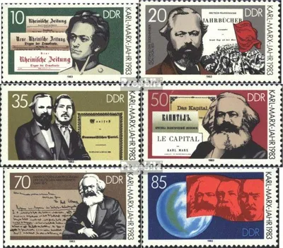 Produktbild von Briefmarken DDR 1983 Mi 2783-2788 (kompl.Ausgabe) gestempelt 100.Todestag von Marx