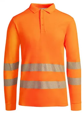 Produktbild von Roly Workwear - "Atrio" Hi-Vis Poloshirt für Herren, Langärmlig LT5845 (3XL) (Fluoreszierendes Orange)