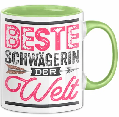 Produktbild von Schwägerin Geschenk Tasse Mit Spruch Beste Schwägerin Der Welt Becher (Grün)