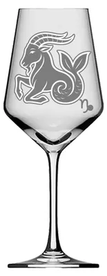 Produktbild von Exoda Weinglas Steinbock Gravur 1 Stück 350ml spülmaschinenfest