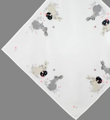 Produktbild von Tischwäsche mit Stickerei Geschenk zu Ostern 85 x 85 cm