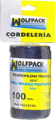 Image de Corde tressée en polypropylène bleu (bobine de 100 mètres)