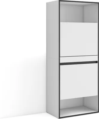 Produktbild von Schuhregal, Schuhschrank, 60x35x145 cm, Für Schlafzimmer, Zimmer, Schuh-Organizer, Weiß