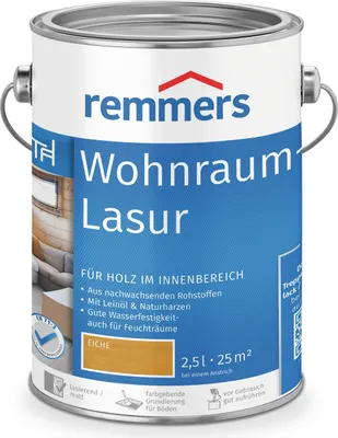Zdjęcie produktu dla Remmers lazura do salonu dąb, 2,5 litra, bejca do wnętrz, odpowiednia do mebli, podłóg, drzwi wewnętrznych i schodów, z efektem beadingu