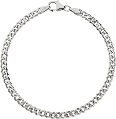 Produktbild von 3,6mm Panzerarmband Armband Armkette aus 925 Silber rhodiniert 19cm