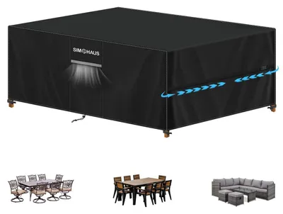 Produktbild von Schutzhülle Gartenmöbel Abdeckplane 270x180x94cm Wasserdicht UV Beständig 420D Oxford Schwarz