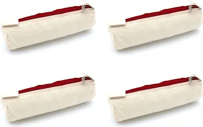 Produktbild von EDUPLAY 230037 Penál, 100% bavlna, Ø 7 cm, 23 cm, prázdny na vyfarbovanie a vlastné spracovanie, prírodný (balenie 4 ks)