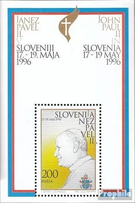 Produktbild von Briefmarken Slowenien 1996 Mi Block2 (kompl.Ausg.) postfrisch Papst Johannes Paul II.