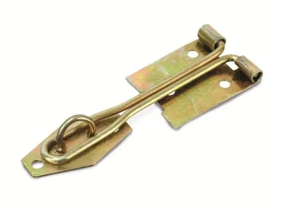 Produktbild von MASTERPROOF PROFESSIONAL Drahtüberfalle 43 mm x 120 mm, inkl. Öse, gelb verzinkt