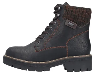 Productafbeelding van Rieker  Damenschuhe Schnürstiefel Schwarz Freizeit