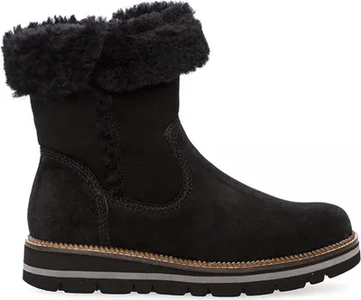 Produktbild von Gabor Damen Schwarz Leder Nubuk Zip-up Schneestiefel 35