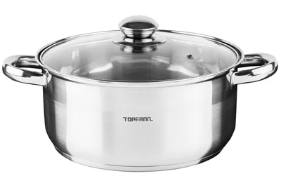 Produktbild von 7 Teilig Edelstahl Induktion Topfset Topf Töpfe Kochtopf Glasdeckel Kochtopfset