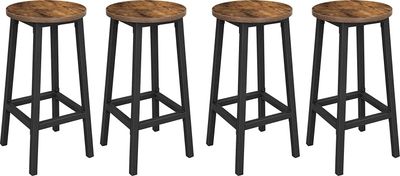 VASAGLE Barhocker Barstühle (Set, 4 St., 4er), bis 100kg belastbar