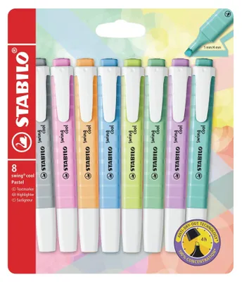Immagine prodotto di STABILO swing cool Pastel evidenziatore 8 pz Punta smussata Multicolore